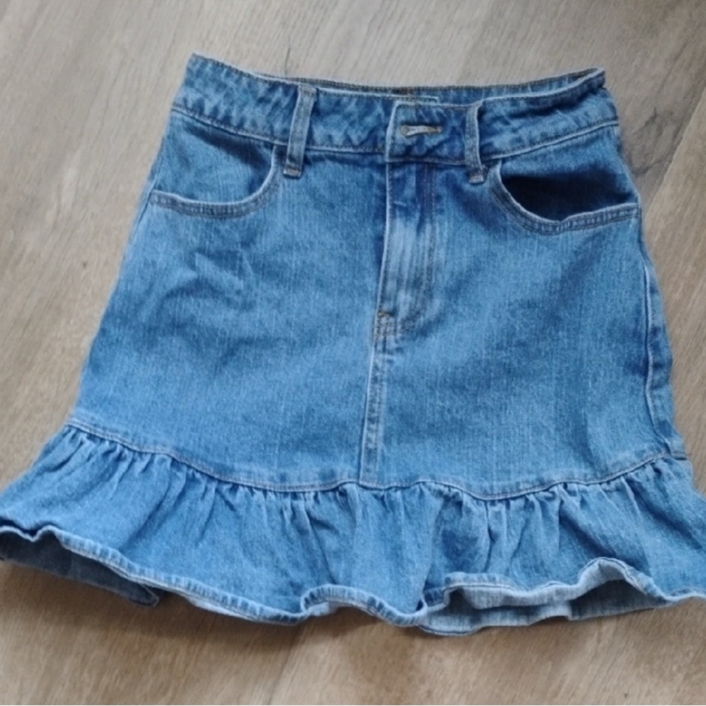 Denim Ruffle Skirt - Picture 5 of 8